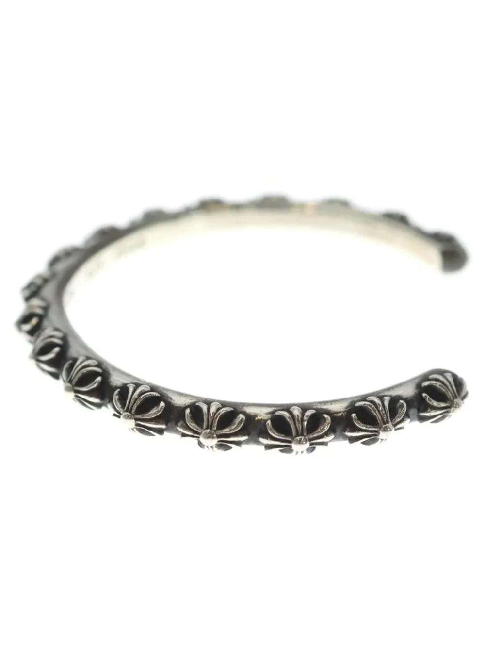 Chrome Hearts Bangle Cross Band Bracelet Silver